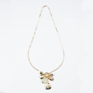 PHRENITE FOB CHARM NECKLACE