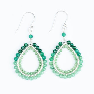 OMBRE BLOCK WRAPPED EARRINGS