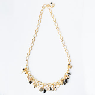 ONYX CLUSTER CHARM NECKLACE