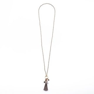 MOCHA TASSEL NECKLACE