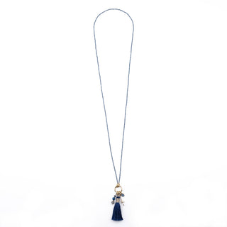 BLUEBERRY TASSEL NECKLACE