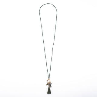 PISTACHIO TASSEL NECKLACE
