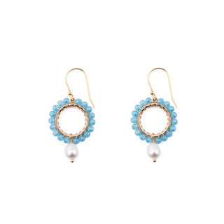 SMALL ROUND PEARL DROP EARRINGS